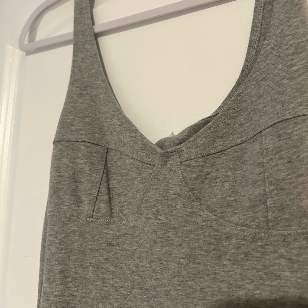 Reformation Gray body con midi dress